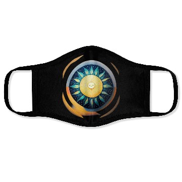 Discover Sun Lost in Universe Abstract Sun Face Masks