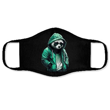 Discover Cool Panda with Green Face Masks and Sunglasses