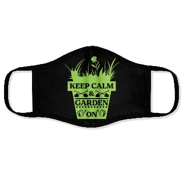 Discover Keep Calm and Garden On Face Masks