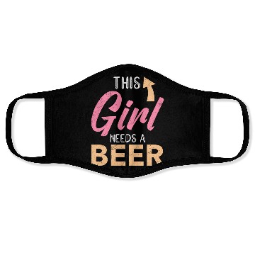 Discover This girl needs a beer vacation Spring Break Face Masks