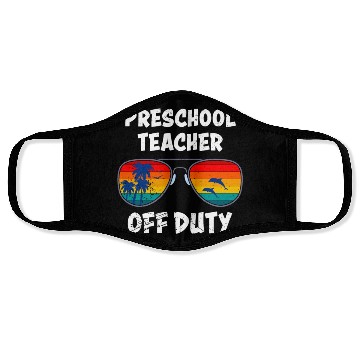 Discover Preschool kindergarten educator off duty teacher Face Masks