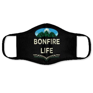 Discover Bonfire Life Camping Wildlife Camper Outdoor Natur Face Masks