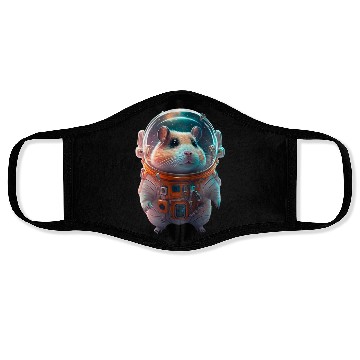 Discover Hamster astronaut spacesuit Face Masks