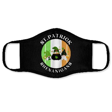 Discover ST PATRICK shenanigans funny St. patty's Face Masks