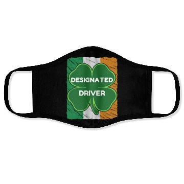 Discover DESIGNATED driver funny St. Patrick's Day Face Masks