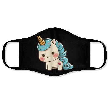 Discover Cute colorful unicorn Face Masks