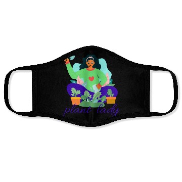 Discover Beautiful plant lady Face Masks