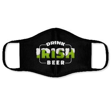 Discover Drink Irish Beer, Green Beer, St Patricks Day Face Masks