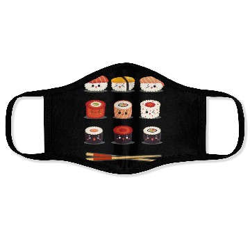 Discover Sushi Anime Kawaii Funny Japanese Food Lover Face Masks