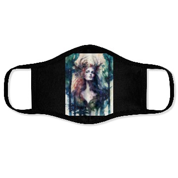 Discover Nature Goddess - Woodland Witchy Forest Greenwoman Face Masks