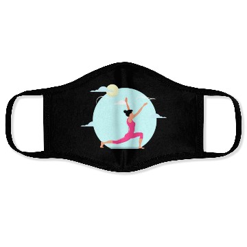 Discover Yoga Exercise Training Sport Pose Face Masks