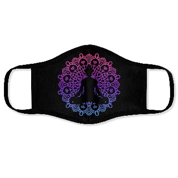 Discover Yoga Meditation Mandala Vector Face Masks