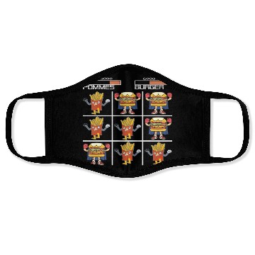 Discover Tic Tac Toe French Fries Chips vs. Burger Face Masks