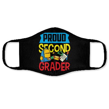Discover Proud Second Grader 2nd Grade Teacher School Face Masks
