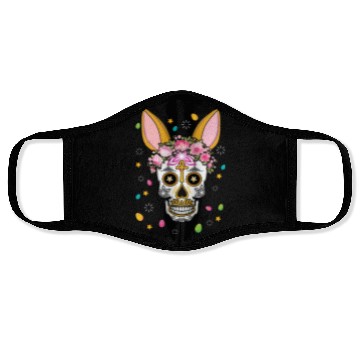 Discover Happy Easter Sunday Bunny Dia De Los Muertos Face Masks