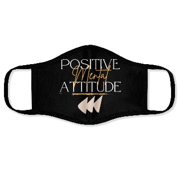 Discover positive attitude mental Face Masks