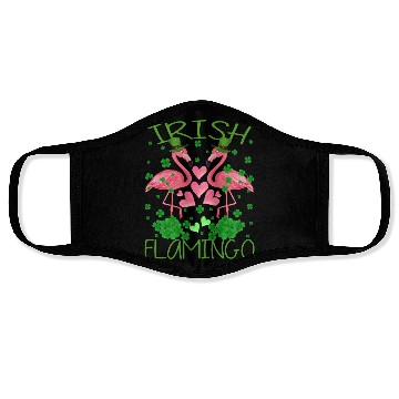 Discover Irish Flamingo St Patrick's Day Face Masks