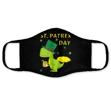 Discover ST. PATREX DAY FUNNY PUN Face Masks