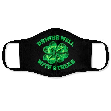 Discover Drinks Well With Others St Patrick s Day Funny Face Masks