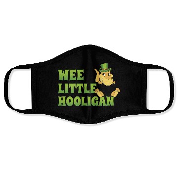 Discover Wee Little Hooligan t-rex Dinosaur St Patrick Day Face Masks