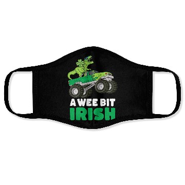 Discover St Patricks Day A Wee Bit Irish T-Rex Truck Face Masks