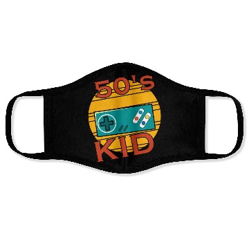 Discover Gamer Kid Retro 50s 1950s Face Masks