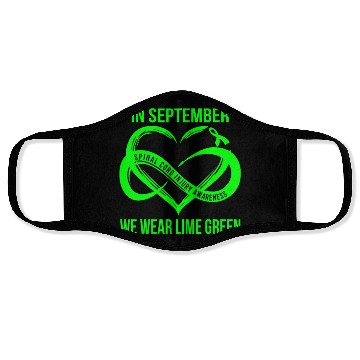 Discover In September We Wear Lime Green Spinal Cord Injury Face Masks