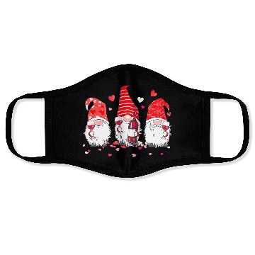 Discover Funny Gnome Wine Lover Happy Valentines Day Pajama Face Masks