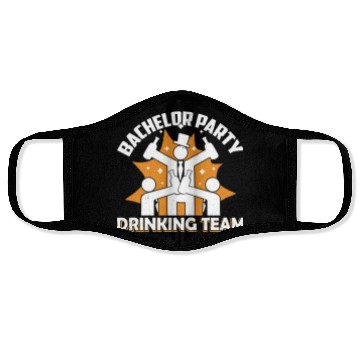 Discover Bachelor Party Drinking Team Bride Groom Face Masks