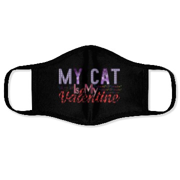 Discover My Cat Is My Valentine Sublimation Face Masks