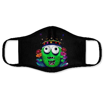 Discover Monster Royalty A Green Beast with a Crown Face Masks
