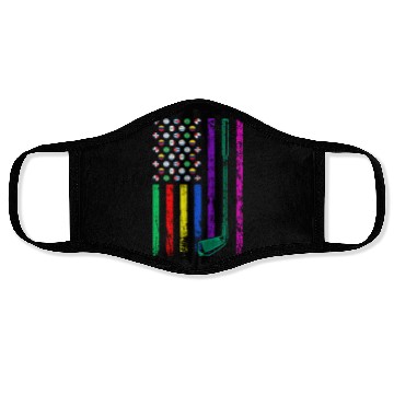 Discover American Sports Flag Hispanic Heritage Month Golf Face Masks