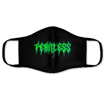 Discover FEARLESS Logo Art Green Face Masks