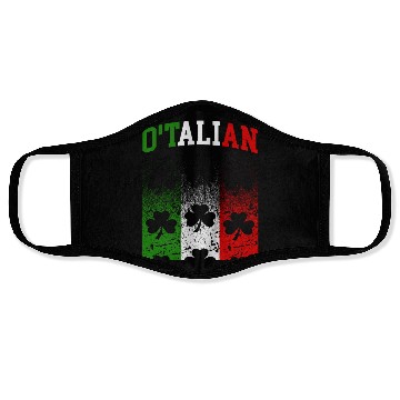 Discover O'talian St. Patrick Italian Pride Italy Flag Face Masks