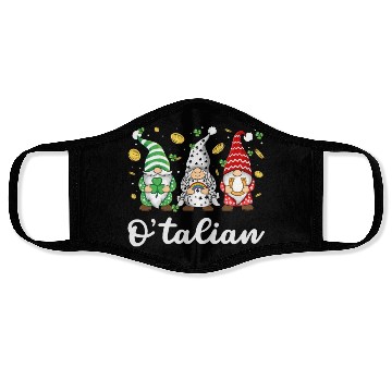 Discover O'talian St. Patrick Italian Pride Italy Flag Face Masks