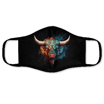 Discover bull angry 1 Face Masks