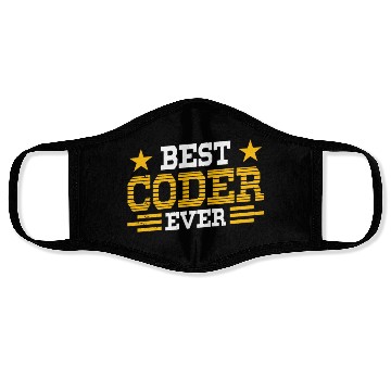 Discover Best Coder Ever Code Programmer Sayings Coding Face Masks