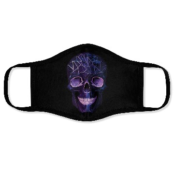 Discover Purple Violet Geometric Design Skull Face Masks