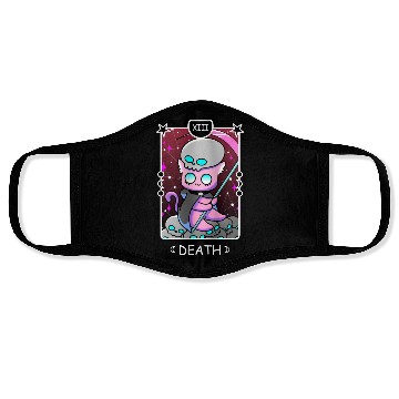 Discover Kawaii Pastel Goth Tarot Card Death Grim Reaper Cu Face Masks