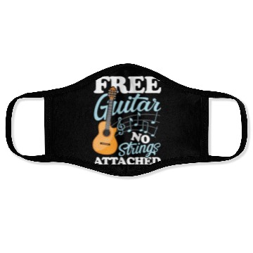 Discover Guitar No Strings Attached Face Masks