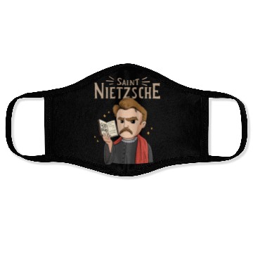 Discover Saint Nietzsche Design for a Philosophy Student Face Masks