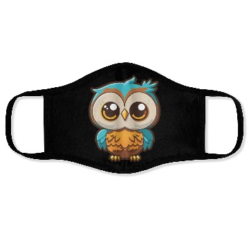 Discover Kawaii colorful owl Face Masks