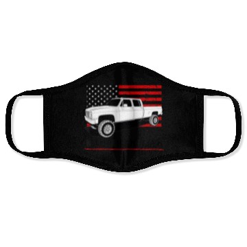 Discover Lifted Square body truck American muscle Face Masks 4x4