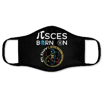 Discover Pi Day Birthday Baby Born on Pi Day Pisces Face Masks