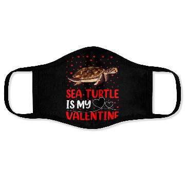 Discover Sea Turtle Fish Lover Funny Sea Turtle Is My Valen Face Masks