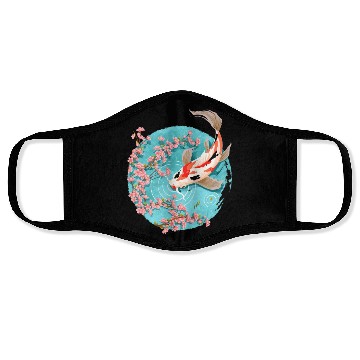 Discover koi carp fish graphic koi fish lover Face Masks