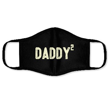 Discover Mens Daddy to be of 2 kids 2nd power squared Dad s Face Masks