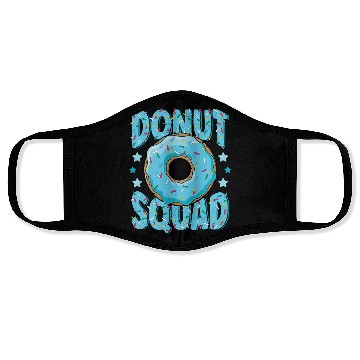 Discover Blue Donut Squad Sprinkles Donut Lover Matching Face Masks