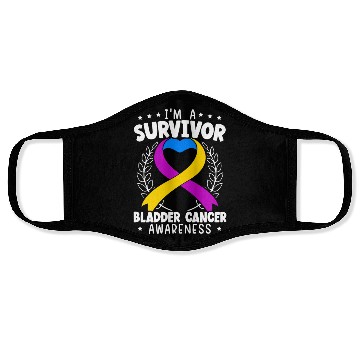 Discover Bladder Cancer Survivor Bladder Cancer Awareness Face Masks