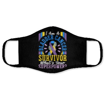 Discover Bladder Cancer Survivor Bladder Cancer Awareness Face Masks